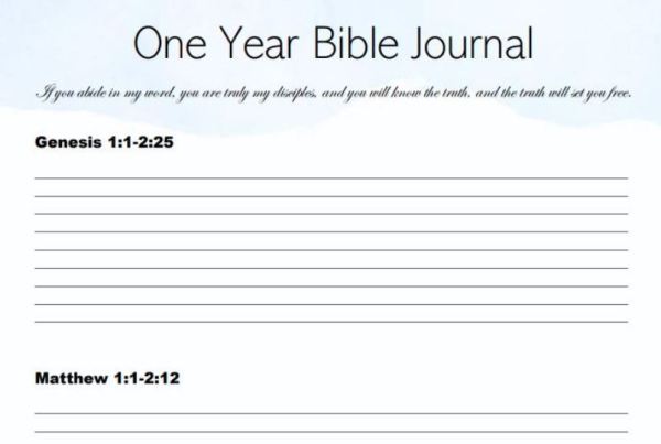 The One Year Bible Journal